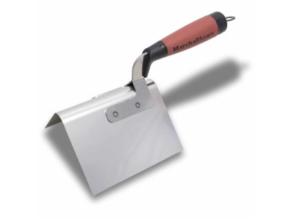 EDI 15326 Špachtľa na sadrovanie, na vonkajší oblý roh, flexibilná nerezová, 127x89mm, DuraSoft rúčka, R 16mm
