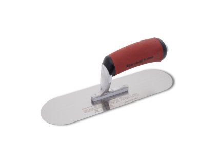 EDI 15337 Hladítko na betón Pool trowel, lesklá nehrdzavejúca oceľ, úplne zaoblené konce, 254x76mm, DuraSoft rúčka, Xtralite upevnenie