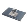 EDI 14134 Rohovník na betón, modrá oceľ, 229x152mm, R 6mm, L 10mm, pre rukoväte a adaptéry s vidlicovým úchytom