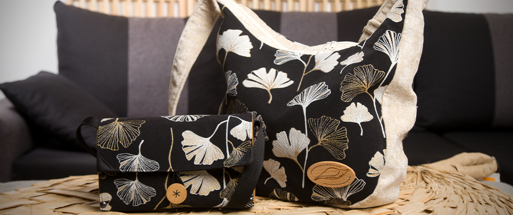 ginkgos táska boho és fa oldalú