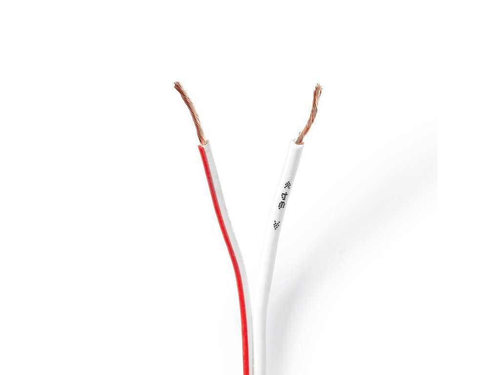 2696 repro kabel 2x 0 75 mm med 15 0 m kulaty pvc bila role