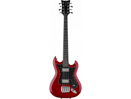 467 hagstrom h8ii wild cherry transparent 8 string