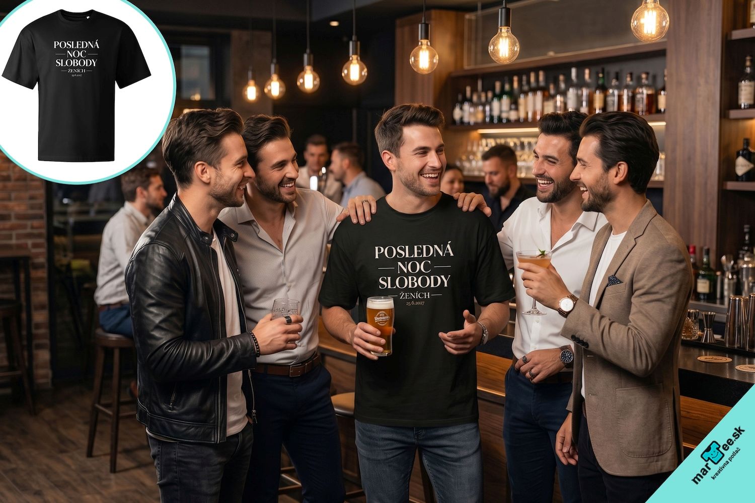 Grafický-motív-Posledná-noc-slobody-čierne-tričko-pre-ženícha-na-rozlúčku