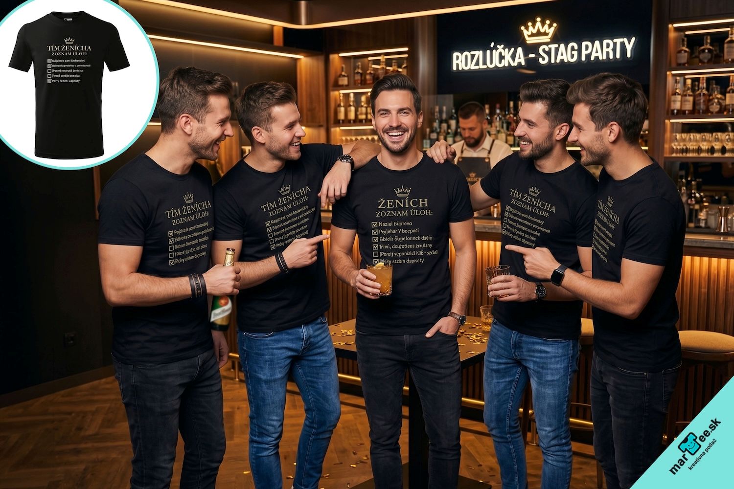 Grafický-motív-Tím-ženícha-Zoznam-uloh-party-tričko-pánske-s-potlačou