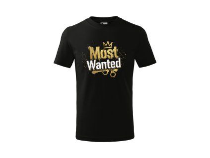 Pánske/detské tričko Basic/Oversized s potlačou Most Wanted  Single Jersey, 100 % bavlna, silikónová úprava