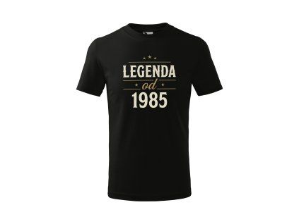 Pánske čierne basic tričko s potlačou Legenda od