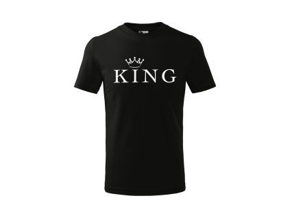 PÁNSKE čierne TRIČKO s POTLAČOU KING
