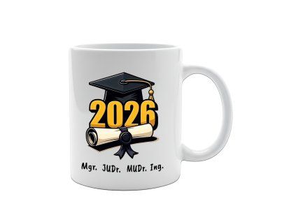 HRNČEK s potlačou Graduation 2026 titul