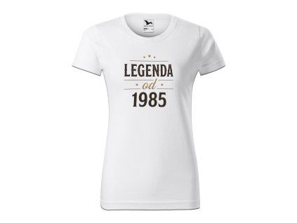 Dámske biele basic tričko s potlačou Legenda od