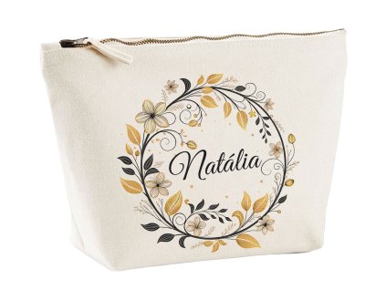 Template W540 L Floral Circle Name Natalia