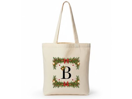 X mas border with Initial B