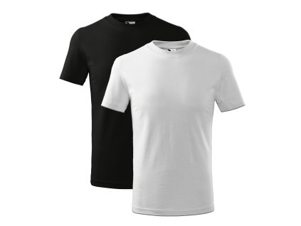 Template Pánske Basic tričko čierne+biele