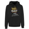 Mikina Unisex Most Wanted meno, odmena, vinný