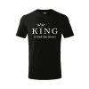 1.PÁNSKE čierne TRIČKO s POTLAČOU KING of Bad Decisions