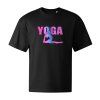 Tričko Oversized čierne YOGA silueta Farebný gradient