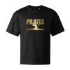 Tričko Oversized čierne Pilates silueta zlatý gradient