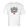 Tričko Oversized biele birthday Queen est
