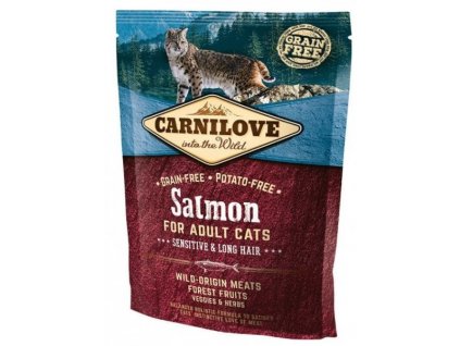 Carnilove CAT Salmon for Adult Cats - Sensitive & Long Hair 400g