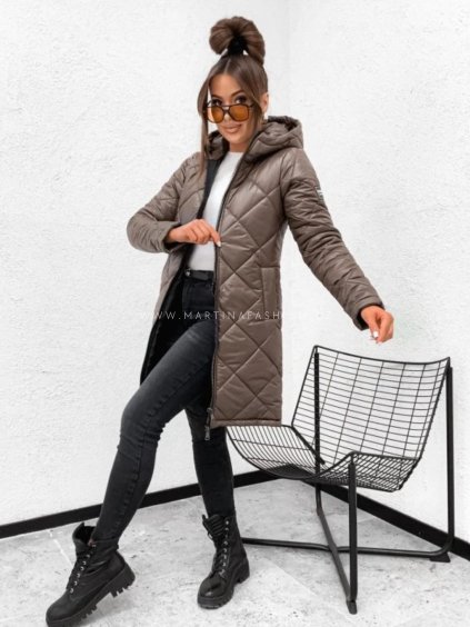 Luxusní parka STAY čokoládová