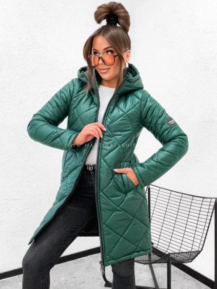 Luxusní parka STAY zelená