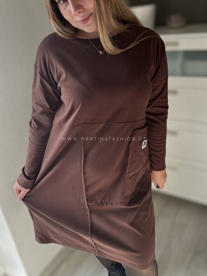 Čokoládové šaty MARELIA