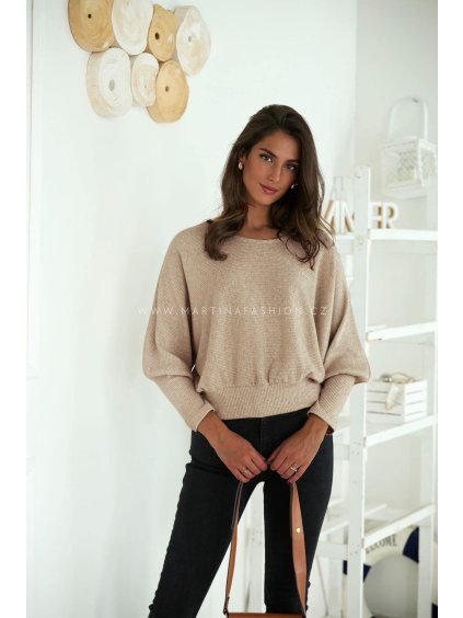 Béžový volnější svetr PIRELLA