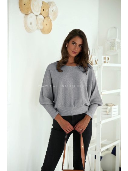 Šedý  volnější svetr PIRELLA