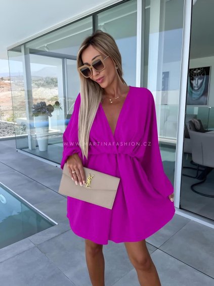Fuchsiové šaty BRENIA