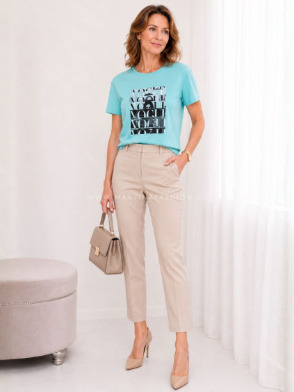 Tyrkysové tričko VOGUE BASIC