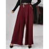 Bordo kalhoty DALIA s širokými nohavicemi do XL