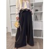 Široké elegantní kalhoty BIANCA černé do 4XL