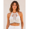 Bílý háčkovaný crop top BOHEMIA (2)