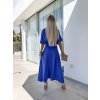 Královsky modré maxi šaty LEXIA s páskem