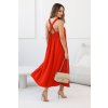 Červené maxi šaty NALEYA na ramínka