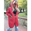 Červená PLUS SIZE přechodová bunda NERONA