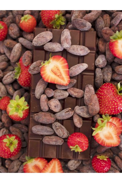 KETO Čokoláda 72% bez cukru s jahodami BEAN TO BAR - 70 g