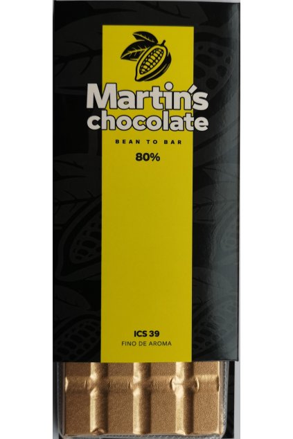 Odrůdová čokoláda 80% ICS 39 BEAN TO BAR - 80 g