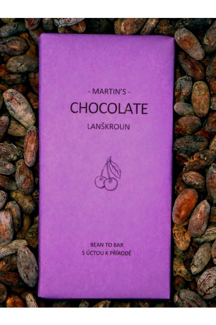 Čokoláda 74% s višněmi BEAN TO BAR - 70 g