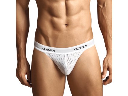 40(3) clever moda cotton mesh tanga white cm 0001