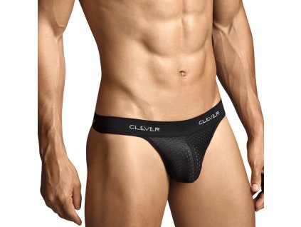 41(3) clever moda cotton mesh tanga black cm 0001