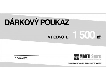 Dárkový poukaz MARTI Store 1500