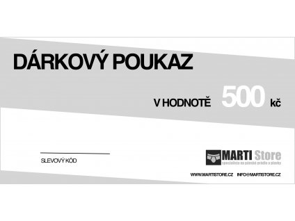 Dárkový poukaz MARTI Store 500