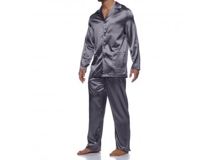 21652 grey modus vivendi gay loungewear core satin line pyjamas 7