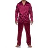 21652 wine red modus vivendi gay loungewear core satin line pyjamas 7