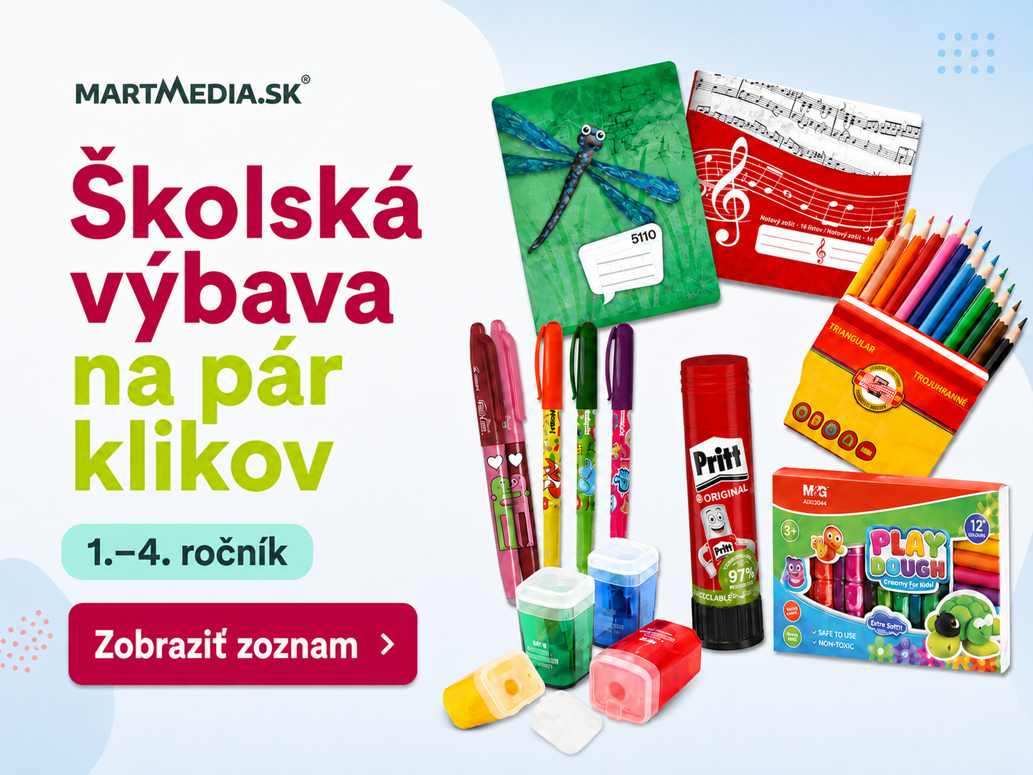 Čo potrebuje školák do školy? Zoznam školských potrieb pre 1.–4. ročník