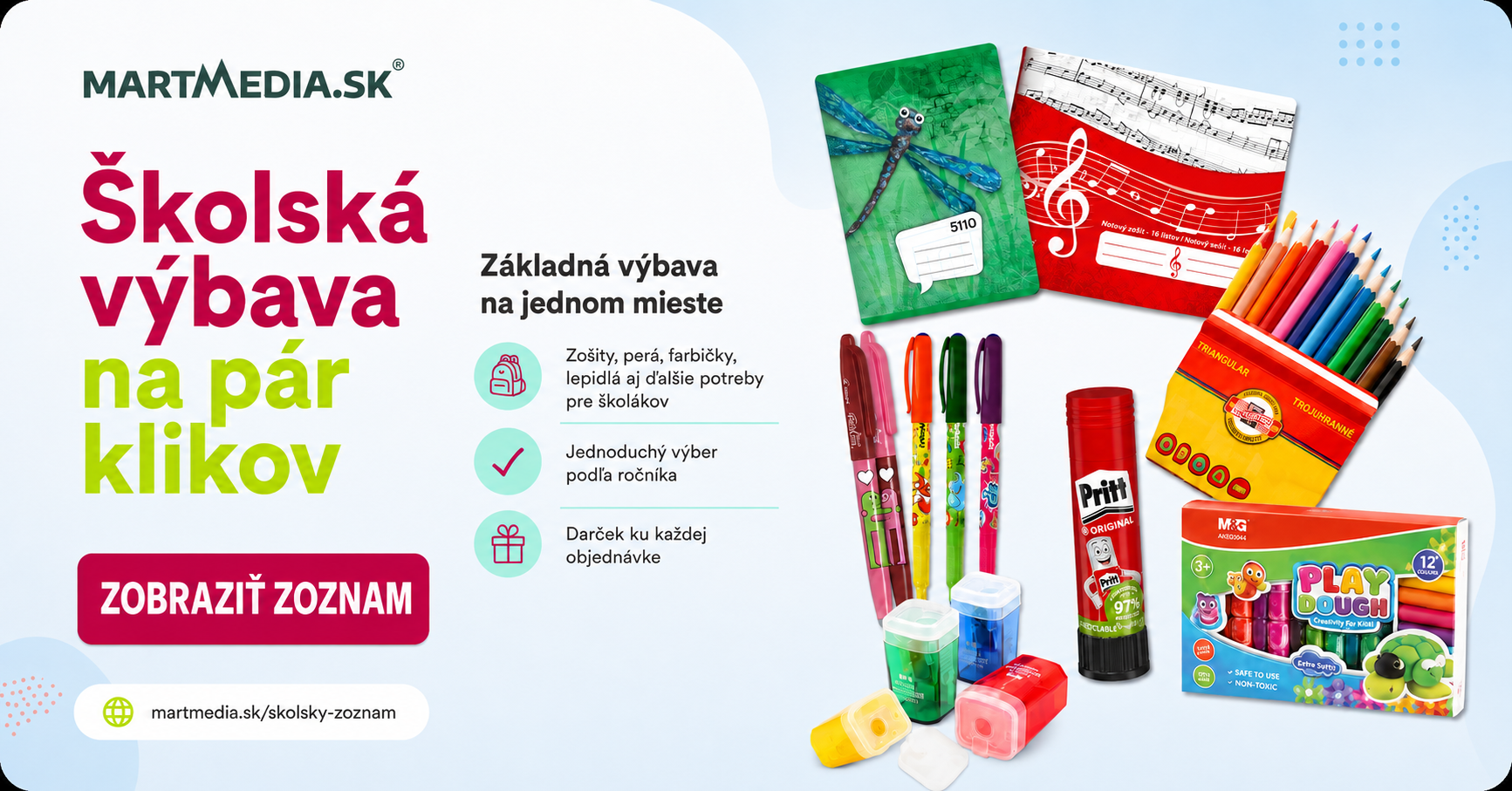 Školská výbava na pár klikov – vyberte školské potreby podľa ročníka