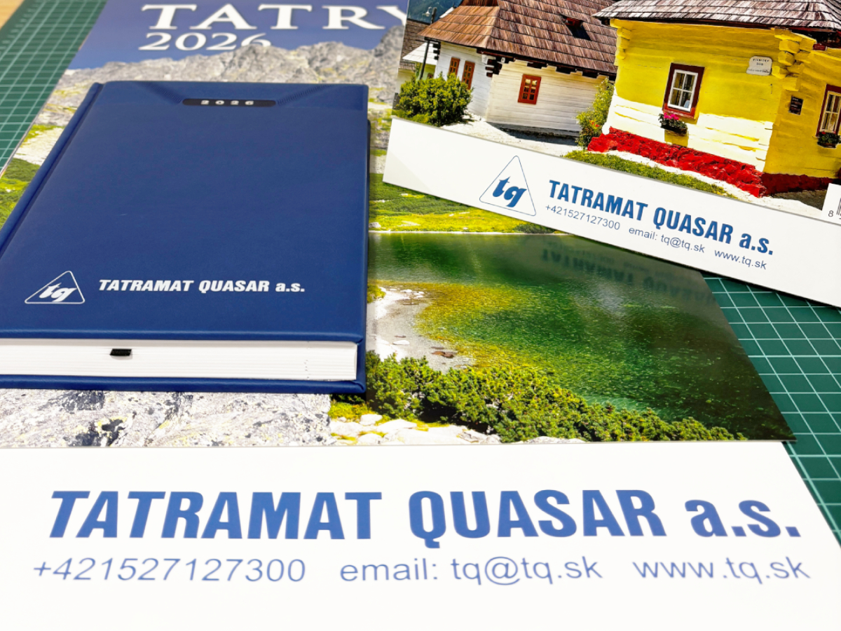 Kalendáre a diáre s potlačou pre Tatramat Quasar