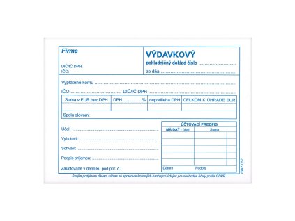 1242 sk vydavkovy pokl doklad s dph a6 samopr 52 php