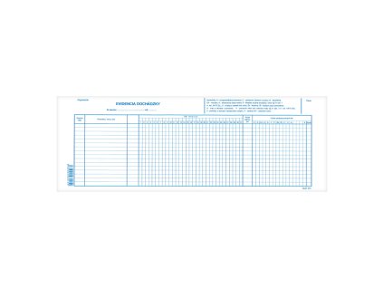 2507 sk evidencia dochadzky 42 x 15 cm 15 php