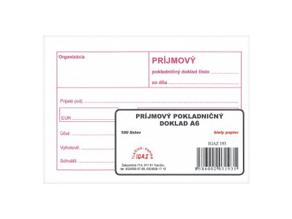 2812 sk prijmovy pokl doklad bez dph a6 193 php